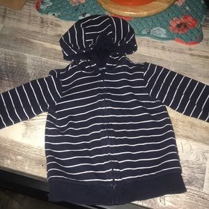 H&M jacket navy white stripes